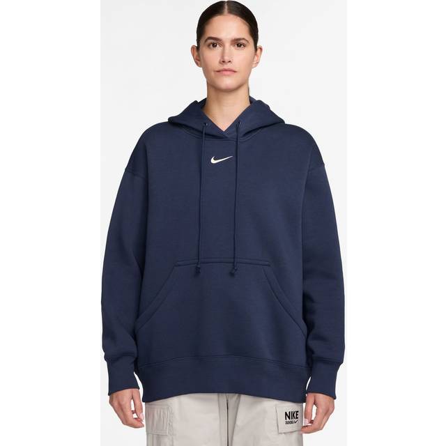 Nike Sportswear Phoenix Fleece Women's Oversized Pullover Hoodie - Blue - Cotton/Polyester - XS (UK 4&#x2013;6)
