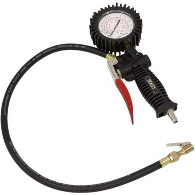 Sealey tyre inflator with clip-on connector gauge range 0-174psi 0-12bar sa9304