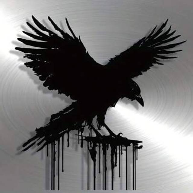 SHEIN 1 Piece Black Elegant Simple Halloween Gothic Crow Metal Wall Decoration Sign, Iron Wall Art, Modern Craft Hanging Decoration, Suitable For Office, Ho