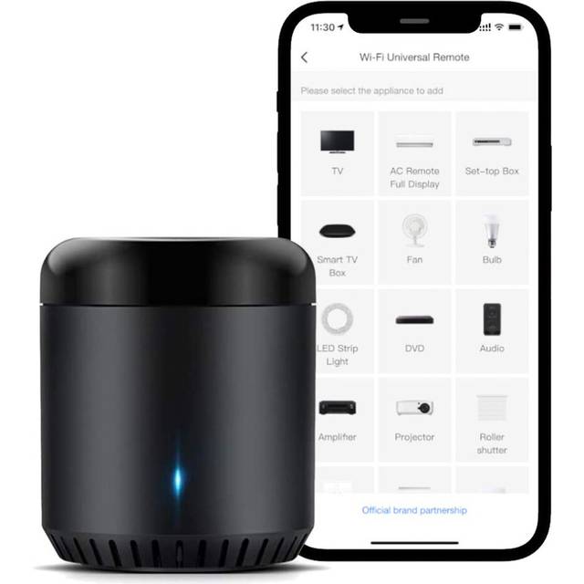 Broadlink Smart Home Hub, RM Mini3 Smart Wi-Fi IR Universal Remote Control, One for All Infrared Controller - Blackâ¦