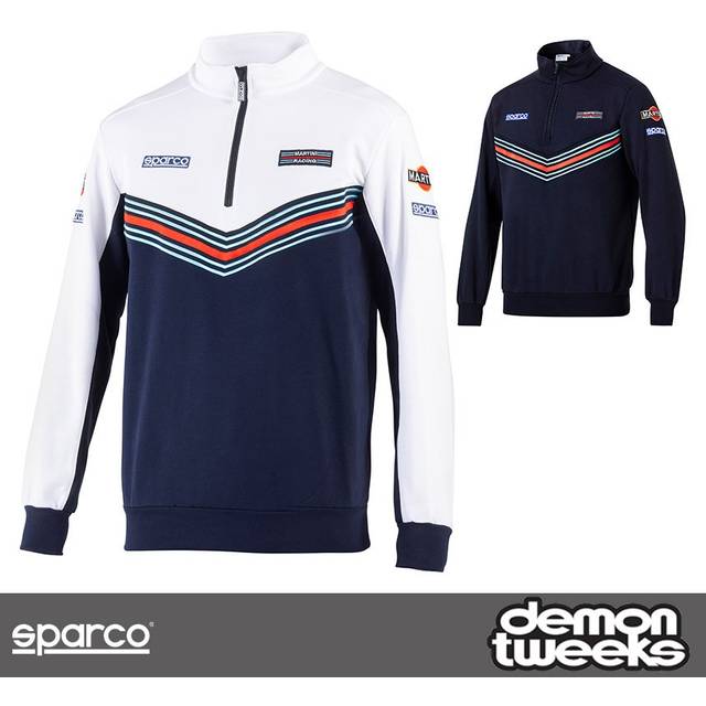 Sparco martini racing half zip sweatshirt - iconic brand / motorsport / jumper