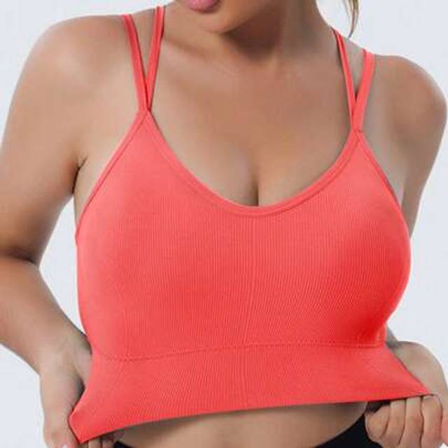 SHEIN 4pcs Women Racerback Sports Bras With Removable Pads, Sexy Breathable Vest For Yoga, Running, Workout