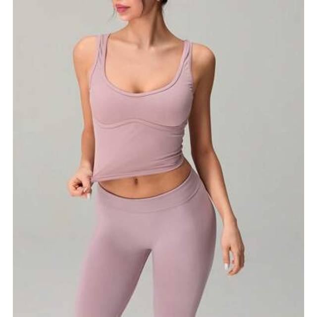 SHEIN Women&#39;s Summer Camisoles Spaghetti Straps Ribbed Solid U-Neck Show Navel Slim Fit Crop Tank Tops Yoga Sports Casual Vest