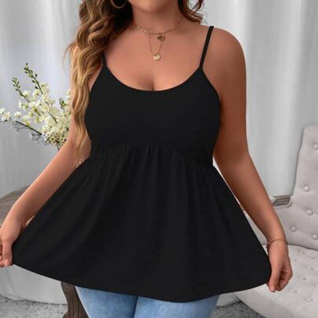 Lishly Plus Peplum Cami Top