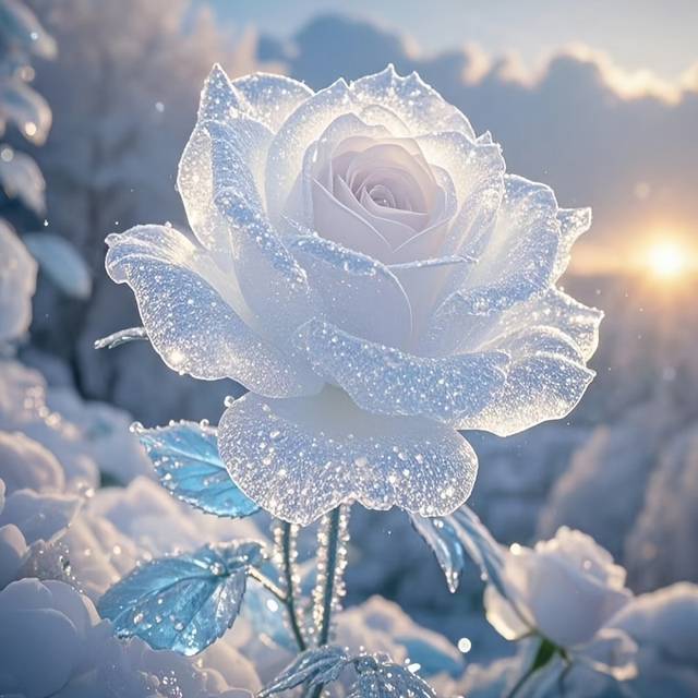 TEMU 3d Winter Fairy Flower Diamond Painting Kit - Round Acrylic Gems, Decor, Living Room, Bedroom, Cafe Wall Art - Ideal Gift For , Hotel, , Diamond Painting Tools