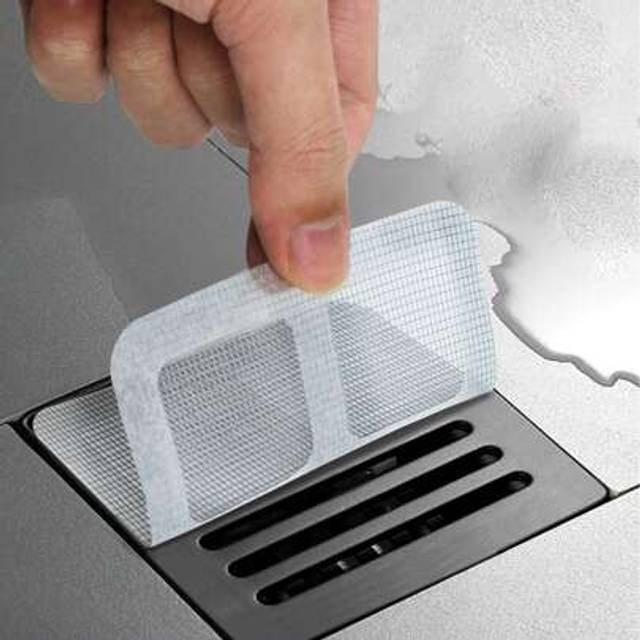 SHEIN Drain Strainer Cover For Hair Stopper, Disposable Shower Drain Hair Catcher, Disposable Hair Catchers For Shower, Floor Sink Strainer Filter Mesh Stic
