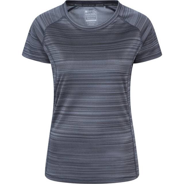 Mountain Warehouse Womens Endurance Striped T-Shirt - Dark Grey - 16
