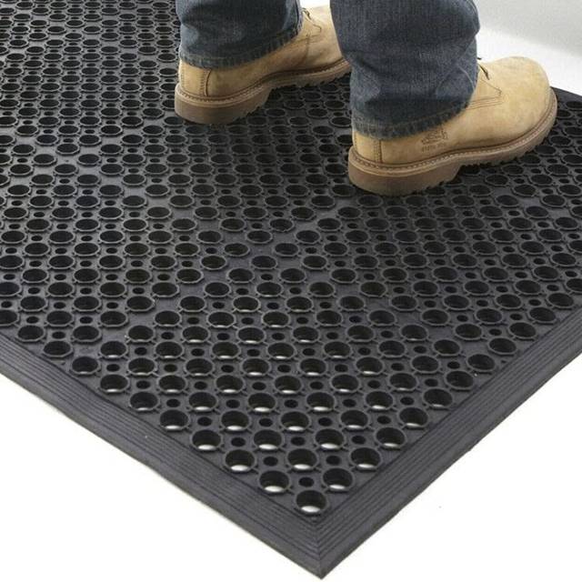 Rubber door entrance mat safety non-slip anti-fatigue heavy duty - 150cm x 90cm