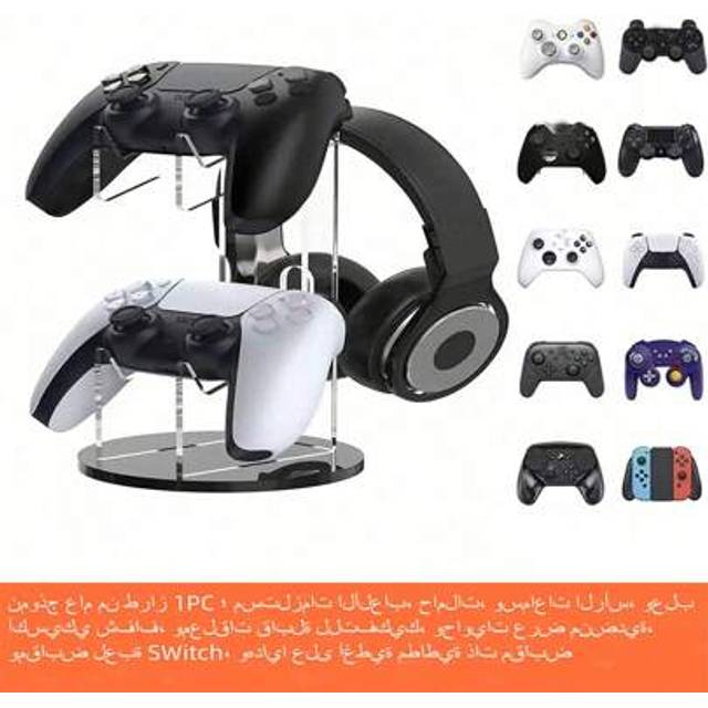 SHEIN 1pc Universal Acrylic Detachable Holder Rack, Transparent Display Stand For Game Controller, Headphones, Applicable For