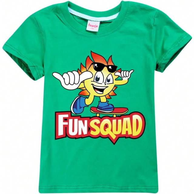 (style 6, 110(3-4Y)) New Summer Fun Squad Gaming T Shirt Children Kawaii Cartoon 3D T-shirt For Boys Girls Kids Clothing Unisex Short Sleeves Tops