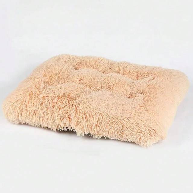 (Khaki, S-65x48cm) B Low-price clearance Warm Pet Mattress Plush Dog Sofa Mat Soft Cat Bed Mat Breathable Dog Cushion Full Filling Cat Blanket