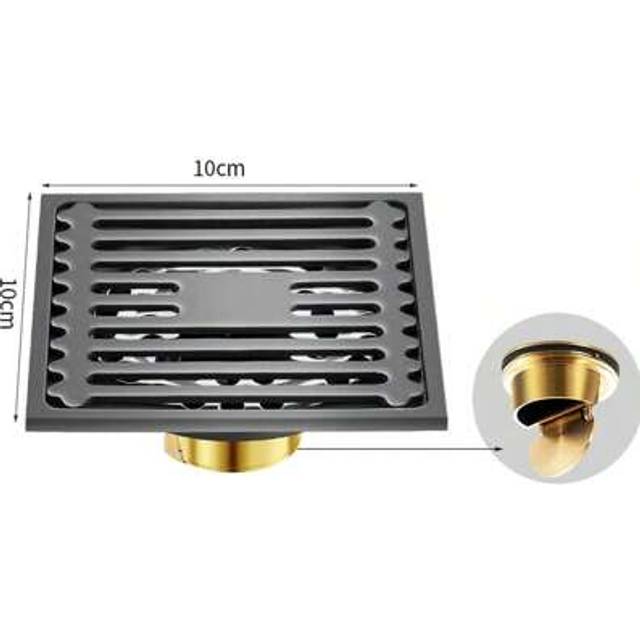 SHEIN Floor Drain; Full Copper Floor Drain Core, 304 Stainless Steel Shower Room, Washing Machine, Drain, Anti-Insect, High Capacity Drainage, Odor-Proof.