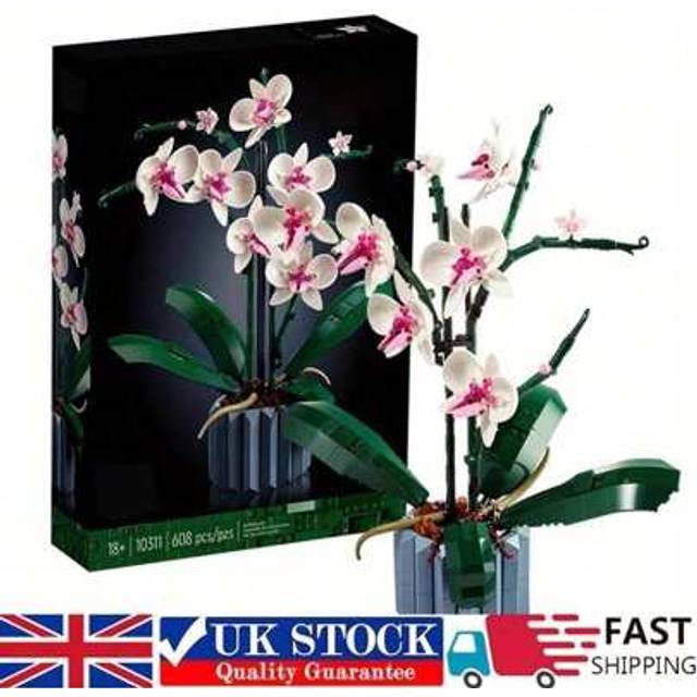 SHEIN 10311 Orchid Artificial Flower Plant Building Set Home Decoration UK