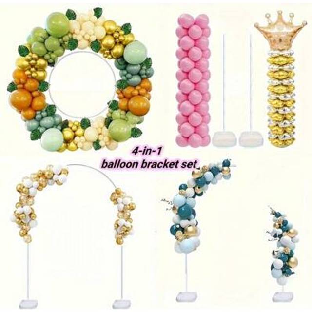 SHEIN 1Set, Multifunctional 4-In-1 Wedding Arch Stand, Background Stand, Balloon Ring Suitable For Weddings, Outdoor Event Decoration Accessories, Garden Ou