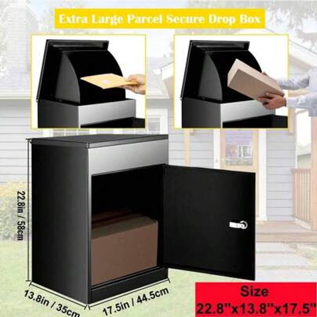 SHEIN Extra Large Parcel Secure Drop Box Lockable Home Outdoor Storage Letter Post Box