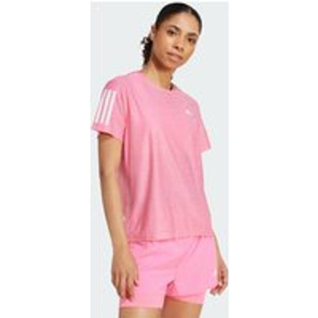 adidas Own The Running Shirt Women - Pink, White, Size S - pink