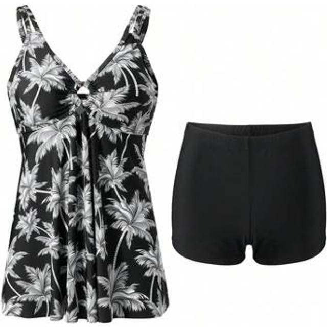 SHEIN Sheonly Women&#39;s Tankini Swim Set - 2-Piece Modest Swimsuit For Beach Or Pool