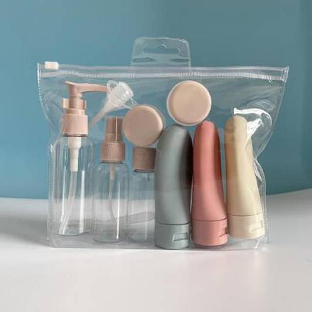 SHEIN Travel Refillable Bottle Set Spray Lotion Shampoo Shower Gel Tube Bottling Cosmetic Empty Liquid Container Portable Tool Refill Travel Bottles Travel