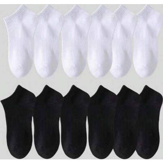 SHEIN 1/3/5/12 Pairs Of Short Socks That Absorb Moisture And Sweat, Summer White Socks, Gray Socks, Black Socks, Fabric Men&#39;s Ankle Socks, Crew Sports Socks