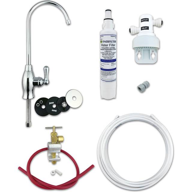 Finerfilters drinking water filter kit with chrome baseball tap