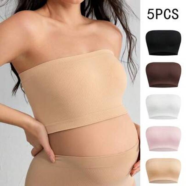 SHEIN 5pcs 3D Seamless Wireless Bra, Maternity Lingerie