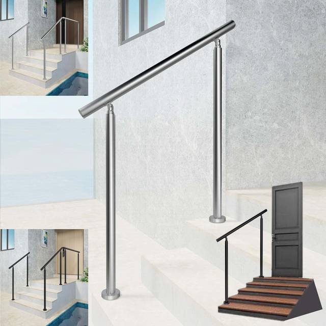 100 120 150 cm stainless steel handrail for stairs indoor outdoor black silver