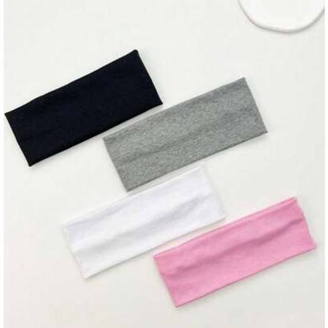 SHEIN 4pcs Simple Solid Color Exercise Yoga Headband Running Antiperspirant Absorbent Headband For Men And Women Multipurpose Daily Random Color