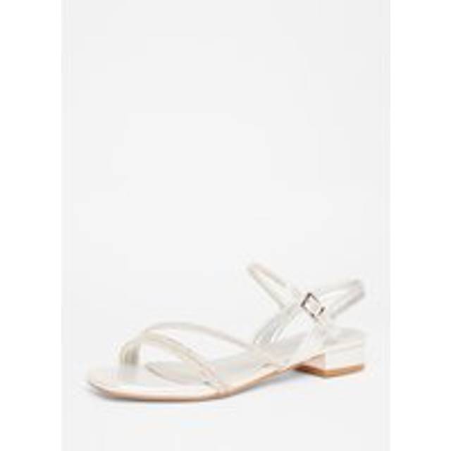 Silver Diamante Strappy Sandals - 7