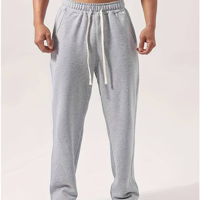 TEMU Men' Color Lace-up Sweatpants With Pockets, Suitable For Jogging And Outdoor Sports Casual Pants