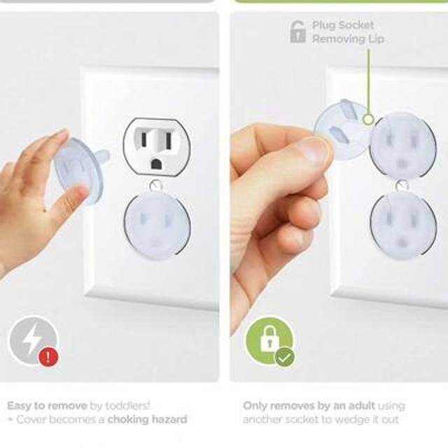 SHEIN 10/20/30pcs Baby Outlet Plug Covers Clear Child Proof Electrical Protector Safety Caps EU Power Socket Electrical Outlet Kids Child Safety Plug Plug P