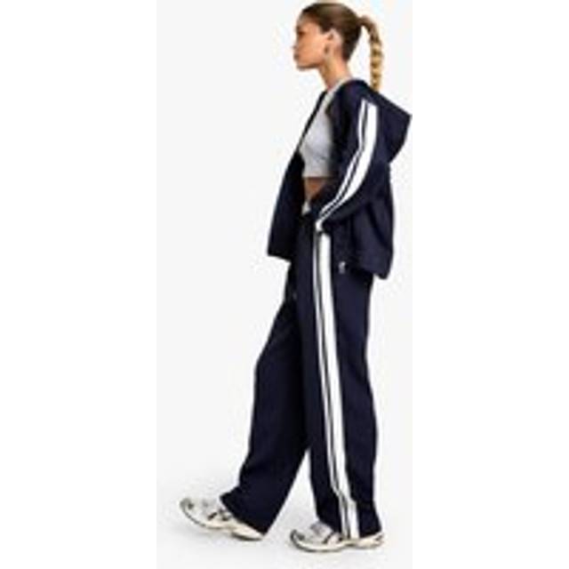 Womens Side Stripe Woven Tracksuit Bottoms - Navy - 8, Navy