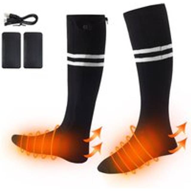 Rechargeable Heated Socks - White - One Size