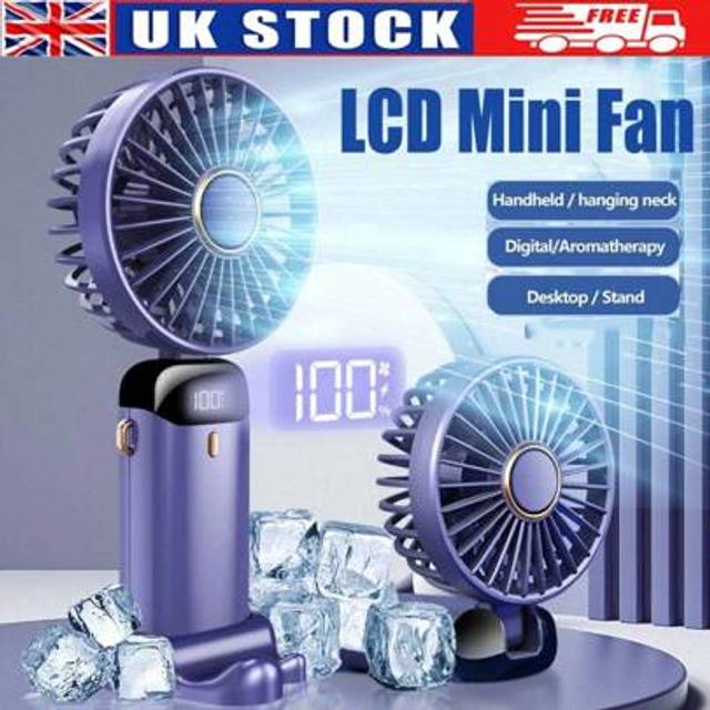 NetHong Mini Hand-Held Fan Portable Folding Desk Fan Cooler Cooling USB Rechargeable Fan