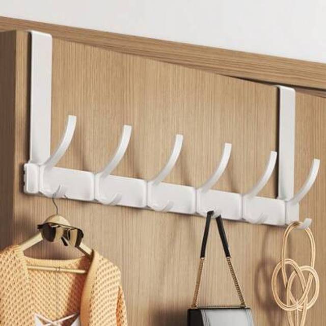 SHEIN New Punch-Free Door Hooks, Over-The-Door Hangers, Extended Door-Mounted Clothes Hanging Racks, A Must-Have For Hanging Clothes. They Are Perfect For B