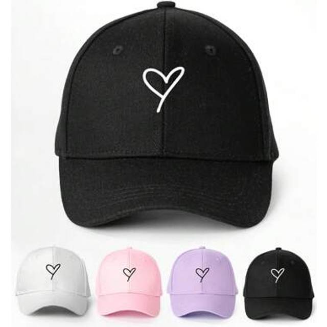 SHEIN 1pc Love Print Children Baseball Cap, Adjustable Outdoor Sun Protection Casual Hat For Boys And Girls, Suitable For Spring, Autumn, Traveling, Beach V