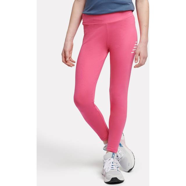 New Balance Kids' Stacked Logo Leggings, Dragon Berry