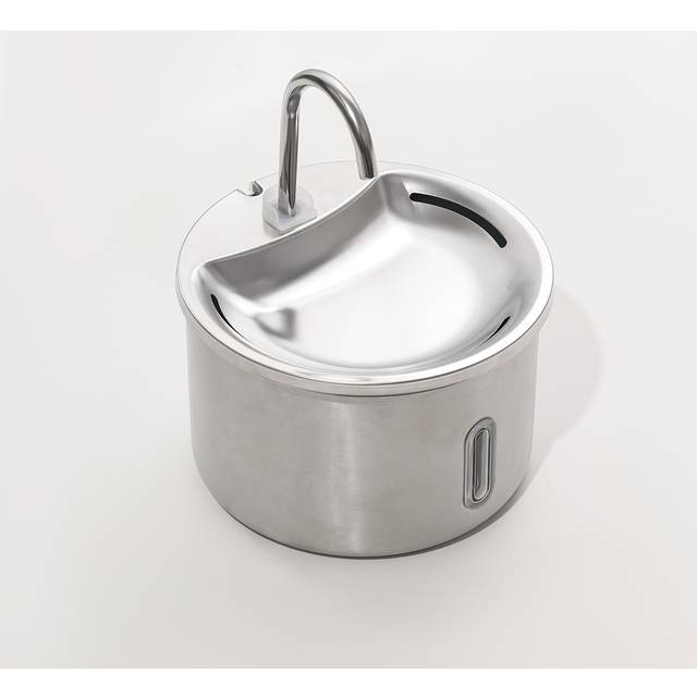 TEMU Stainless Steel Pet Water Dispenser With Window, Water Level, Usb Power Supply, Quiet Automatic Cat And Dog Water Dispenser, Can Increase Water Intake, No Battery Required