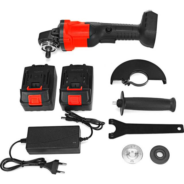 (Black, One Battery) 900W 125mm Brushless Angle Grinder Cordless Electric Grinder Polishing Machine For Makita Stepless Speed