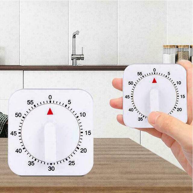 60 Minute Analog Kitchen Timer with Loud Alarm