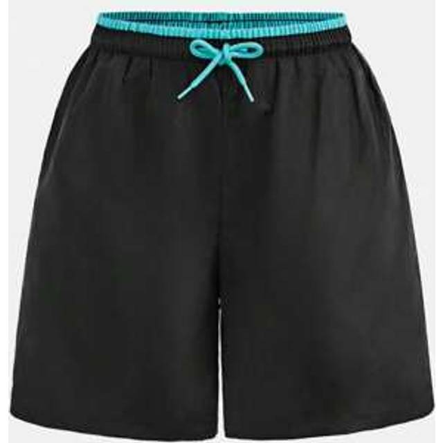 SHEIN Tween Boy Casual 2 In 1 Swimwear & Beach Shorts, For Beach Party, Music Festival, Surfing, Swimming, Suitable For Spring/Summer Boys Swim Trunks Swim