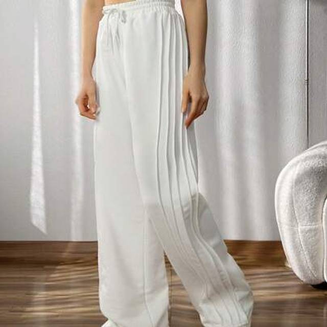 SHEIN Comfy Pants Oversize With Black Waist And Piping Detail Women Summer Clothing Woman Wide Leg Pants