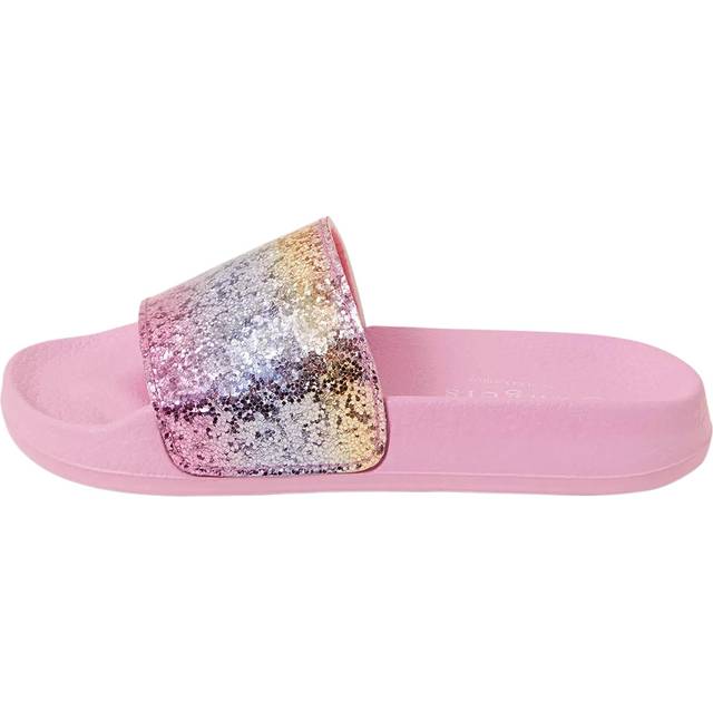 Angels by Accessorize Kids' Glitter Ombre Sliders, Pink/Multi