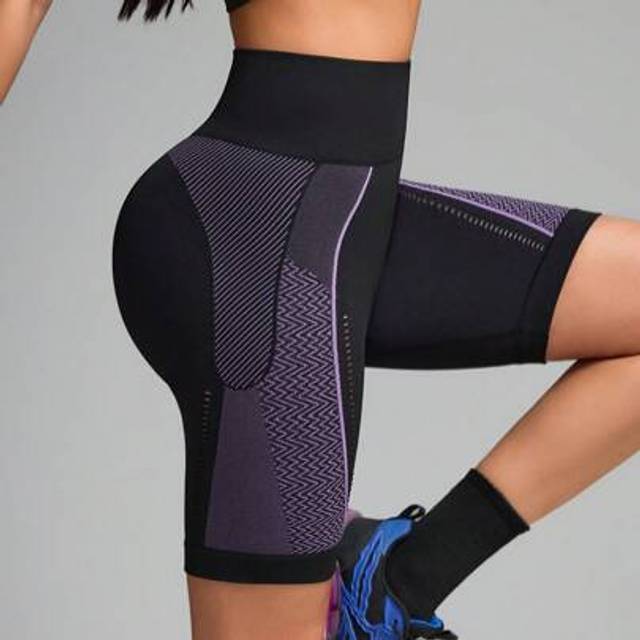 SHEIN Seamless Workout Sports Gym Shorts Biker High Waisted V-Back Daily Athleisure Yoga Pilates HIIT Training Tights Activewear Summer Structured Clothes B