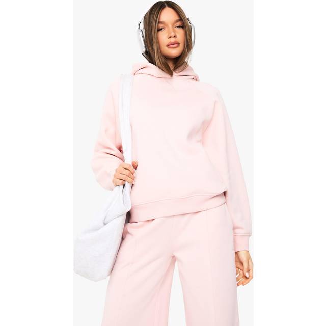 Womens Raglan Seam Oversized Hoodie - Pink - Xl, Pink