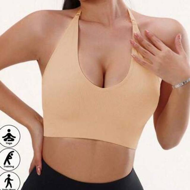SHEIN 1pc Women&#39;s Racerback Sports Bra, Comfortable Fitness Yoga Activewear