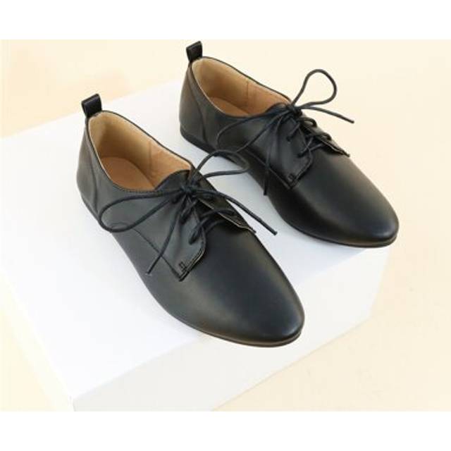 SHEIN Lace-up Front Oxford Flats