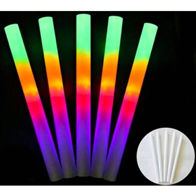 SHEIN 30pcs/10pcs 16-Inch LED Foam Glow Sticks With 3 Flashing Modes, Light-Up Party Supplies For Weddings, Birthdays, Music Festivals, Carnivals, New Year