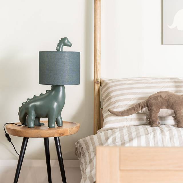 Dinosaur Table Lamp - Green - One Size - ValueLights
