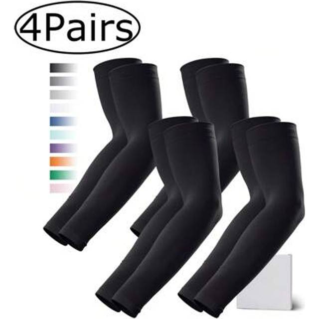 SHEIN 4/1Pair Arm Sleeves For Men Women,Compression Sleeves To Cover Arms For Men Working,Sun Sleeves For Men UV Protection