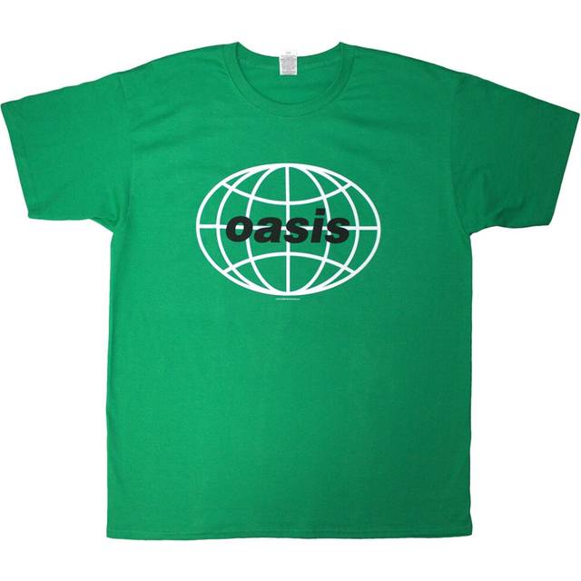 (L, Green) Oasis Unisex Adult 1998 World Tour - Mexico City T-Shirt
